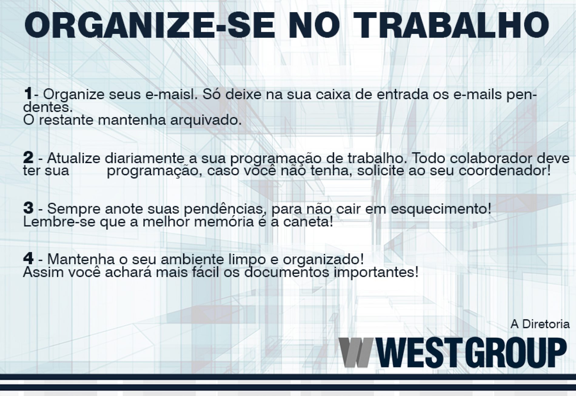 Organize-se no Ambiente de Trabalho