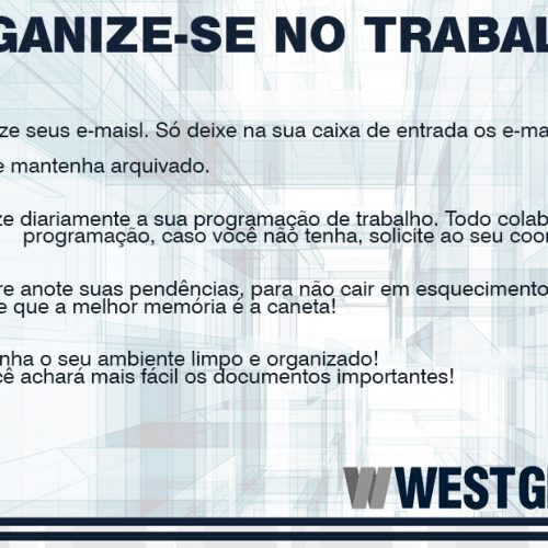 Organize-se no Ambiente de Trabalho